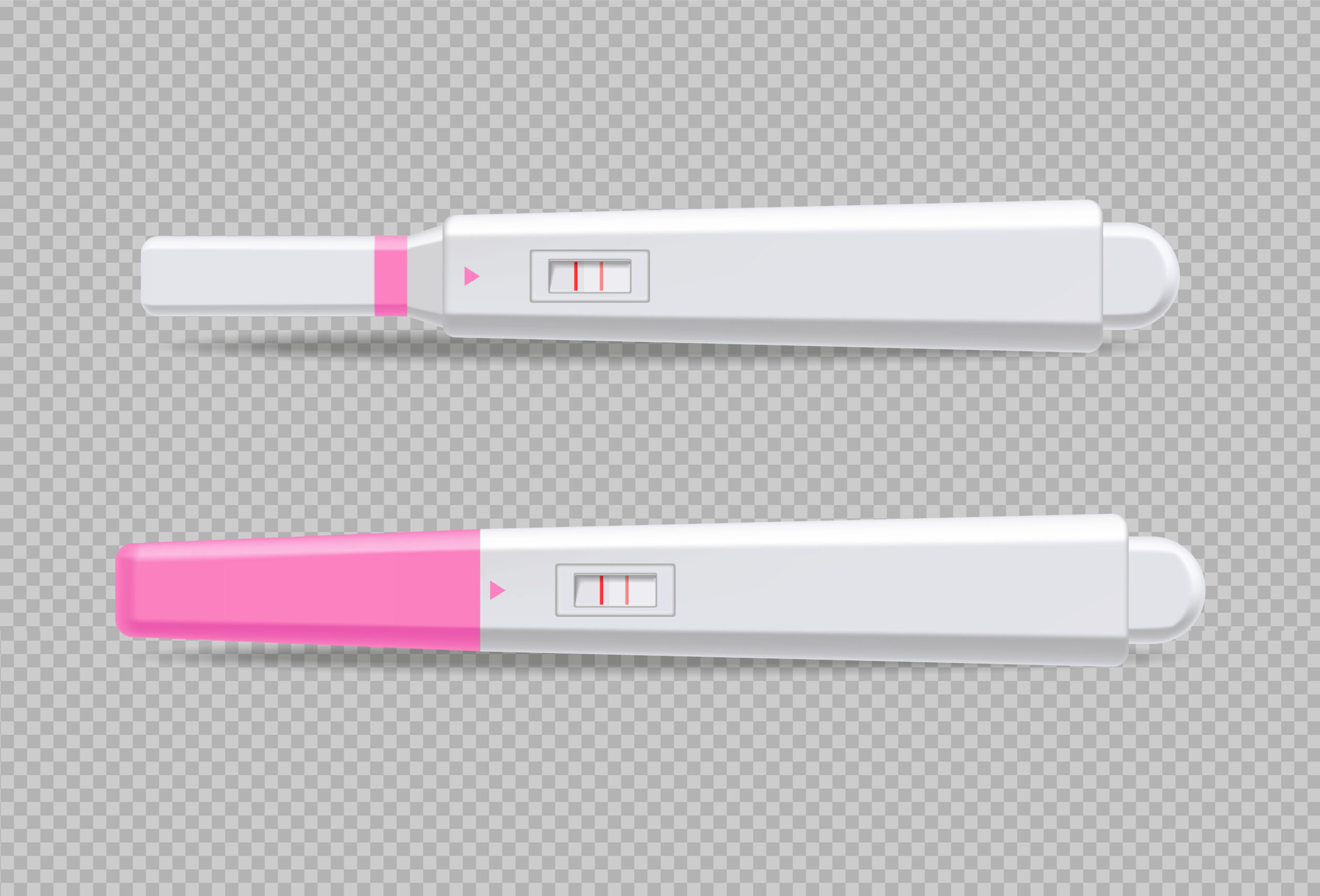 Test kit vector realistic isolated. Pregnancy or disease evaluation positive or negative. Advertise banner